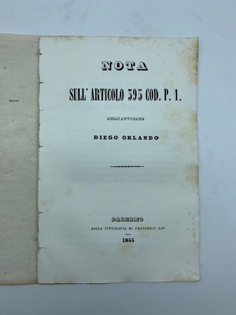 Nota sull'articolo 395 Cod. P. 1